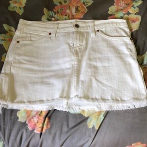 Lucky brand white jean skirt